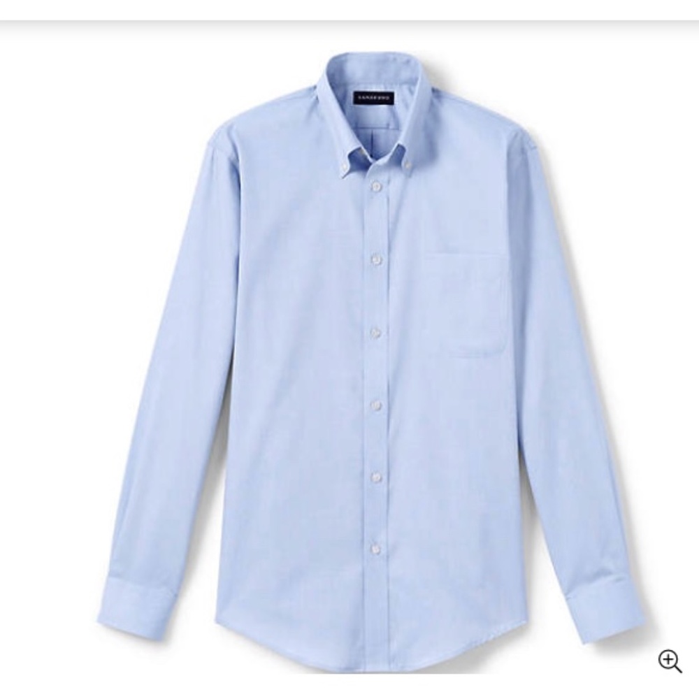 BACK TO SCHOOL UNIFORM Lands' End Boys 16 No Iron Cotton Shirt